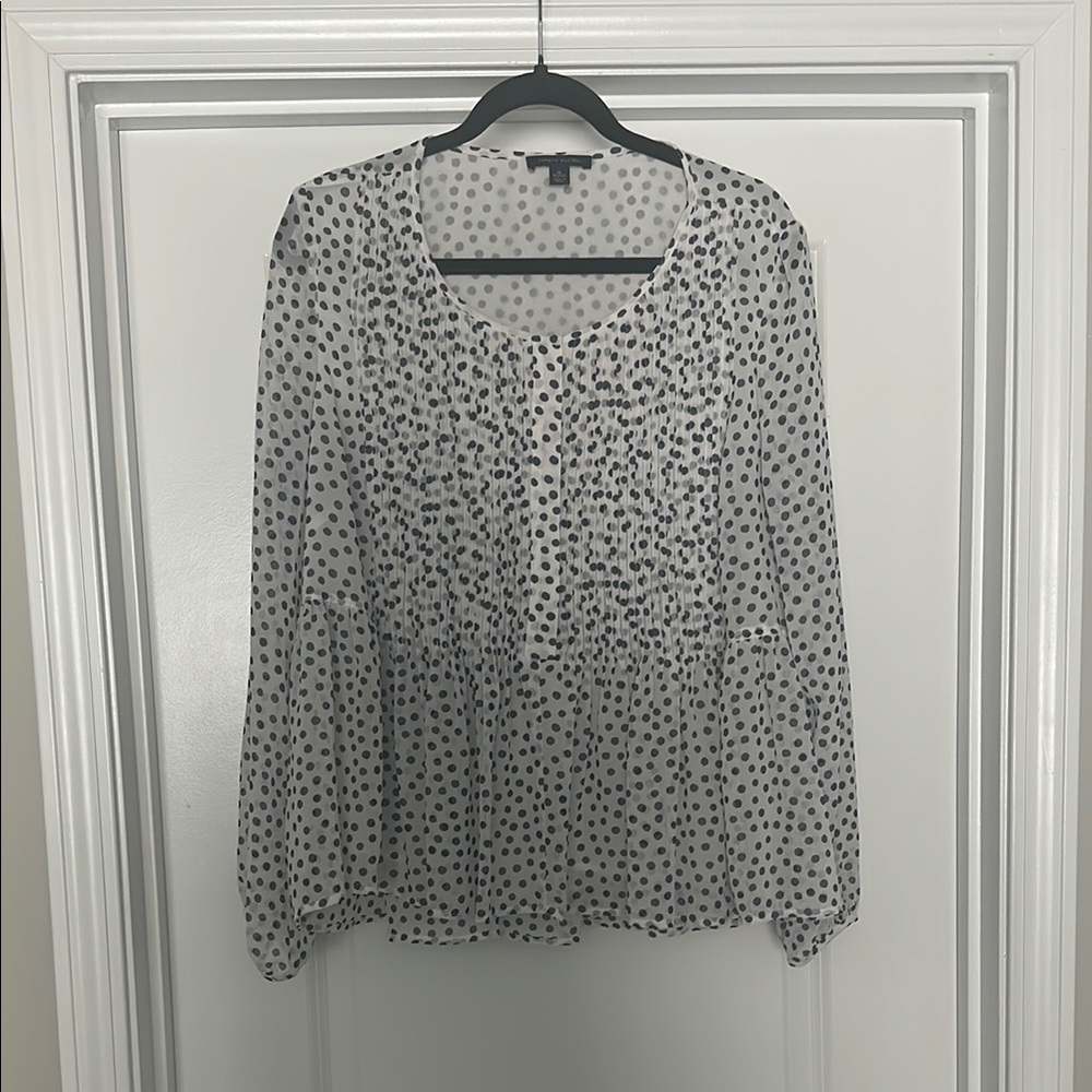 Tommy Hilfiger Cream Long Sleeve Relaxed Blouse